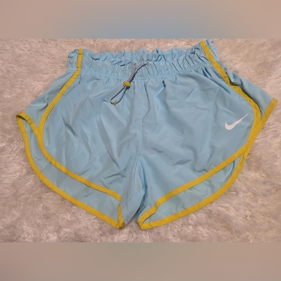 Nike Women’s Size  Blue and Yellow Athletic Shorts Lightweight Moisture-Wicking - Picture 1 of 7
